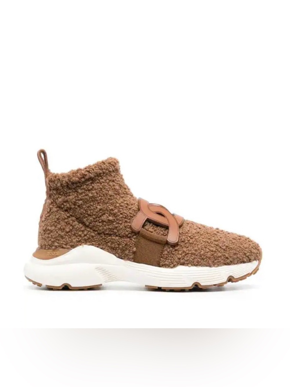 NEW IN BOX Tod's Sport Run Polacco Maglia Riccio Sneakers- tan size 7 sherpa